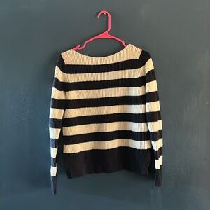 Navy and White Striped Gap Sweater Size Medium